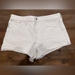 Madewell White jean short